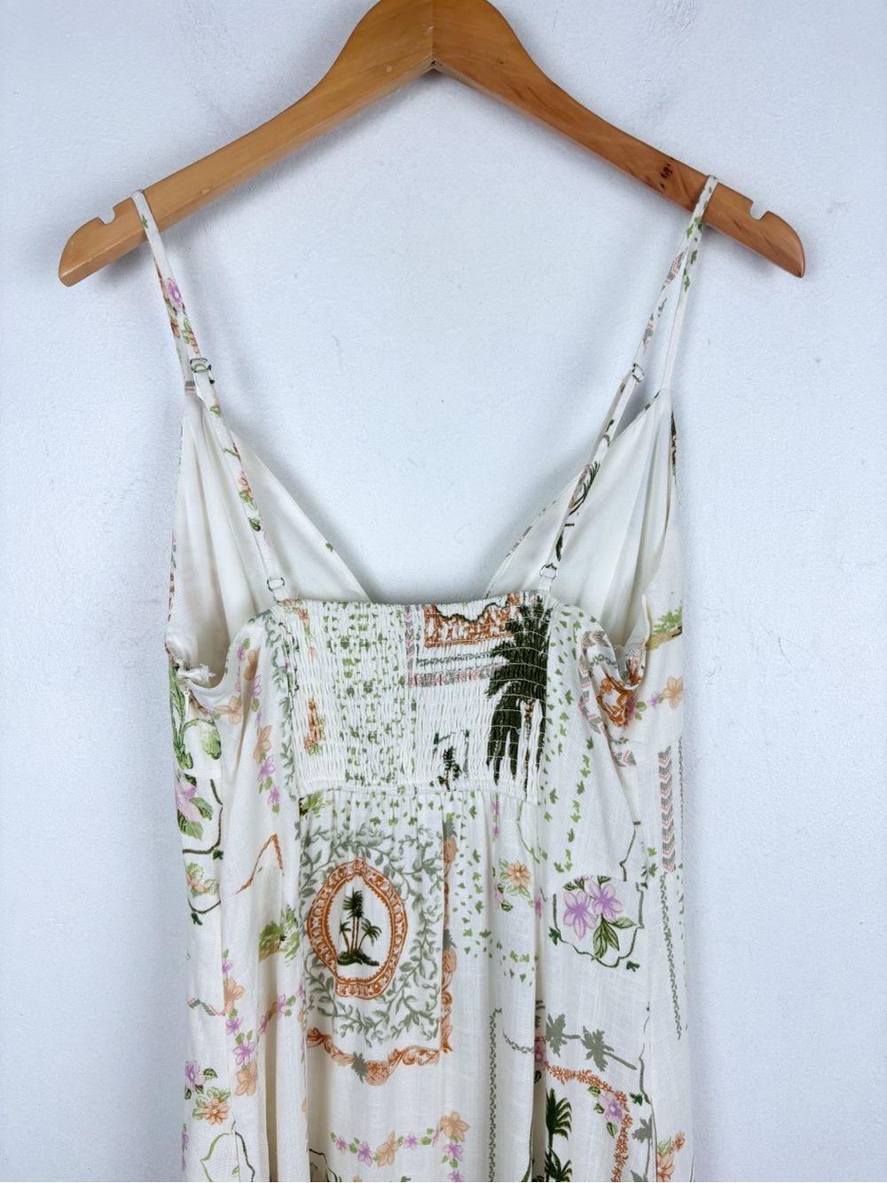 NWT Paper Heart Australia Tropical Print Linen Blend Maxi Dress Sz M - Picture 4 of 7